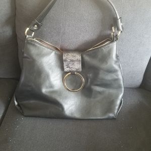 Dark grey/gold purse